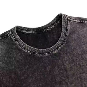 <b>Mens</b> Casual Acid Wash Solid <b>T</b> <b>Shirt</b> 100 Percent Cotton Hip Hop Vintage Oversized Custom Logo High Quality - Product Image 6
