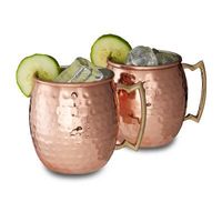 Mules en cuivre massif avec doublure intérieure polie et charme du vieux monde idéal pour les mixologues ou les artistes occasionnels