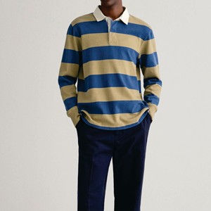 2025 hommes Durable à manches longues Rugby pour polos haute qualité confortable toile vêtements de tous les jours avec des regards classiques imprimer - Product Image 3