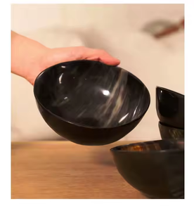 Buffalo Horn Black1 Luxury Hot Selling Buffalo Decorative Bowl Shaving Serving & Decorative Bowl by Crescent Crafts - Product Image 2