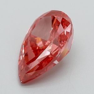 Diamant rose vif fantaisie certifié IGI, cultivé en laboratoire, taille poire, diamant non monté pour la vente en gros de bijoux fins - Product Image 3