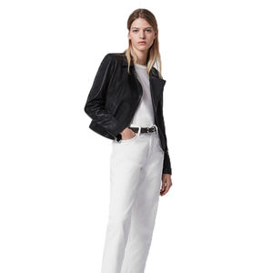 Veste en cuir véritable pour femmes Style moto Casual Soft Leather Jackets Slim Fit Fashionable Girls Leather Jacket Best Price - Product Image 3