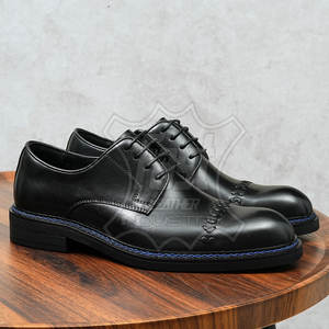 Chaussures Derby en cuir artisanal, mocassins en cuir haut de gamme personnalisés pour hommes, à enfiler, élégants et confortables - Product Image 3