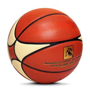 PU <b>Leather</b> <b>Basketball</b> for Youth with Regulation Size and Logo Print for Training Drills, Gym Classes, or Sports Centers - Product Image 2