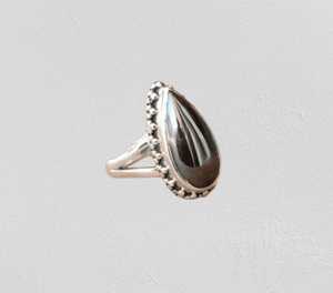 Solid 925 Sterling Silver Hematite Gemstone <b>Ring</b> Handmade Designer Bohemian Jewelry Dainty Ethnic <b>Ring</b> for Women - Product Image 1