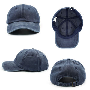 Haute qualité 100% coton non structuré profil bas papa chapeau Logo personnalisé Vintage Baseball plaine Strapback gros 5 panneaux chapeau - Product Image 5