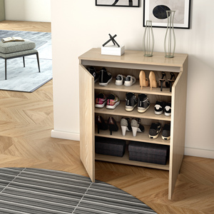Mueble de Madera Contemporáneo con Manijas Empotradas, Multiusos, con 2 Puertas y 3 Estantes Ajustables, Mueble para el Hogar Hecho en Italia - Product Image 3