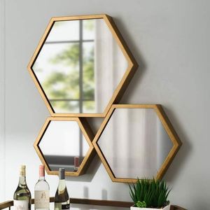 Miroir mural en verre et métal industriel fait à la main - Décoration esthétique de luxe pour la maison et les mariages - Product Image 1