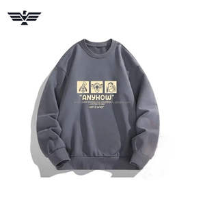 Sudadera Unisex de Cuello Redondo, 100% Algodón, Transpirable, Color Personalizado, Estilo Casual, Holgada, para Invierno - Product Image 1