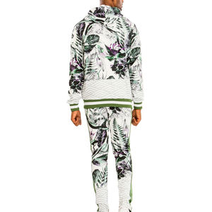 Ensemble de survêtement 2 pièces personnalisé avec logo, pantalon évasé et sweat à capuche en polaire respirante polyester/coton, style streetwear décontracté pour l'hiver - Product Image 6