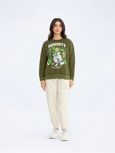 Sweats en molleton élégants pour femmes pulls en coton décontractés fabricants de vêtements en gros techniques imprimées ODM pour l'hiver - Product Image 6