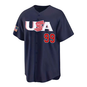 Baseball Jersey Custom Printed Breathable Short Sleeve Plus Size Sportswear Softball Digital Print Made in Pakistan - Product Image 1