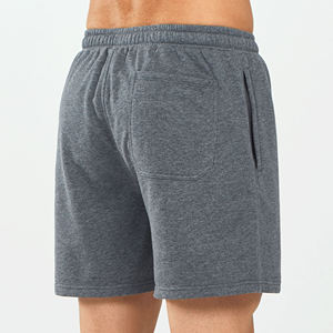 Venta al por mayor French Terry Fleece Sweat Shorts para hombres Entrenamiento Deporte Correr Baggy Joggers de gran tamaño Pantalones cortos para hombres con bolsillo - Product Image 4