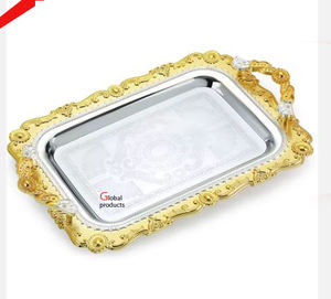 Plateau de service en acier inoxydable finition argent, de qualité supérieure, pour hôtel, restaurant et bar - Product Image 3