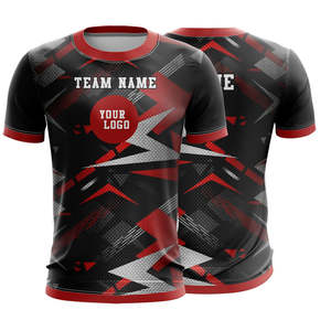 T-shirts sportifs élégants personnalisables Sublimation confortable de polyester/coton pour les équipes sportives et l'usage occasionnel - Product Image 1