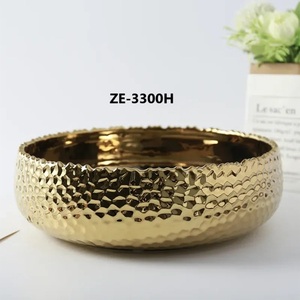 ชามเซรามิกทำมือสุดหรู เป็นมิตรกับสิ่งแวดล้อม สไตล์อเมริกัน ทรงกลม ของตกแต่งบ้าน ชิ้นงานตกแต่งภายในระดับไฮเอนด์ ชุบเคลือบ - Product Image 5