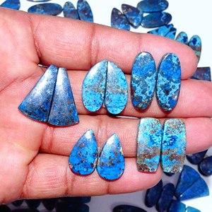 En gros Naturel Azurite Cabochons De Pierres Précieuses En Vrac Quartz Matériel pour La Fabrication De Bijoux - Product Image 3