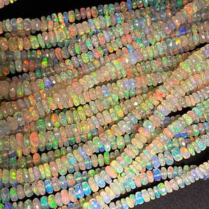 Cuentas de Ópalo Etíope Natural de 4-7 mm, Piedras Preciosas Talladas |   Cuentas de Colores Naturales Multi-Fuego para la Elaboración de Collares, con Certificación de Terceros - Product Image 2