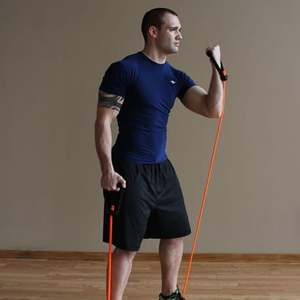 Prism Fitness Cable Resistance Band Bundle 400-160-006-1 20 40 60 Pound Capacity Made of Durable Nylon - Product Image 5