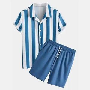 ชุดเสื้อผ้าลำลองของผู้ชายสำหรับฤดูร้อนทำจากผ้าฝ้าย100% ระบายอากาศสวมใส่สบาย - Product Image 3