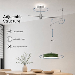 Modern Iron <b>Chandelier</b> With Dimmable Remote Control Adjustable Height For Dining Room Living Room Indoor Led <b>Lighting</b> - Product Image 3