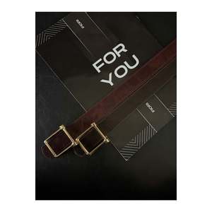 Ceinture carrée pour femme, ceinture pour pantalon, ceinture pour veste, ceinture pour robe - Bourgogne-Marron - Product Image 4