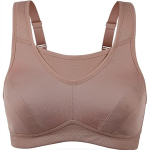 Nouvel arrivage de soutiens-gorge de sport sans couture pour femmes, beaux soutiens-gorge de fitness à dos croisé, respirants, grande taille avec logo à l'avant - Product Image 6