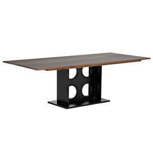 Mesa de Comedor de Cocina de Estilo Industrial y Contemporáneo, Hecha a Mano, con Tapa de Madera Maciza de Mango, en Acabado Negro y Marrón - Product Image 6