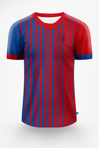 Camiseta de Fútbol Sublimada Personalizada para Hombre, Cuello en V, Manga Corta, Azul, Número 10, Absorbe la Humedad, Ajuste Atlético, Uniforme de Equipo - Product Image 3