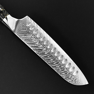 Venta al por mayor personalizado de alta calidad OEM superventas de acero de Damasco cuchillo de cocina de Damasco con mango de acero de Damasco cuchillo de Chef - Product Image 5