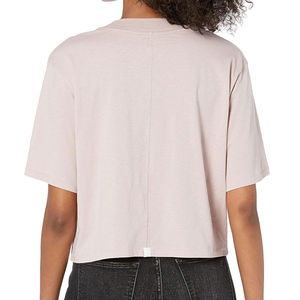 Camisetas cortas en blanco sólidas para mujer con diseño personalizado 2025, camisetas cortas transpirables para mujer, camisetas recortadas en blanco de gran tamaño a la venta - Product Image 2