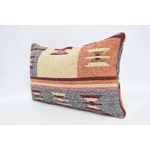 Almohada de lana estampada Vintage geométrica 12x20 pulgadas Beige diseño de lujo para sala de estar estilo navideño - Product Image 4