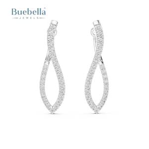 Pendientes de diamantes redondos para mujer con plata 925 Ideal para joyería de lujo al por mayor y pedidos de diseño personalizado - Product Image 6