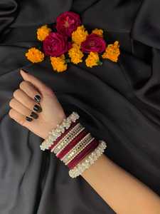 Ensemble de bracelets Churi de luxe traditionnels faits à la main pour cadeaux de l'Aïd de mariage, nouveaux designs, prix de gros - Product Image 5