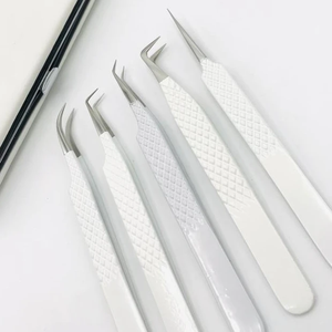 Marque privée Pince à cils Pointe en fibre Logo personnalisé Pointe en fibre Volume Extension de cils Pince à épiler Meilleure pointe en fibre Vente en gros - Product Image 4