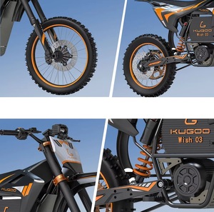 Venta de Motocicleta Eléctrica Todoterreno KUGOO WISH 03 con Motor en la Rueda Delantera, 95 km/h, 3000W, 72V, 70KM, con Control Remoto y Licencia - Product Image 6