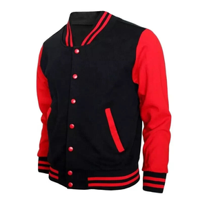 Chaquetas de Diseño Personalizadas al por Mayor, Chaqueta de Béisbol Informal con Logotipo, Chaqueta Universitaria Unisex de Algodón y Poliéster - Product Image 4