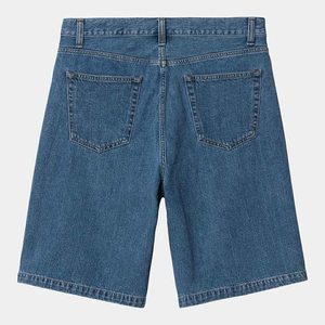 Vente en gros de shorts en jean 100% coton décontracté pour hommes, denim délavé, logo personnalisé, longueur au genou, style High Street - Product Image 2