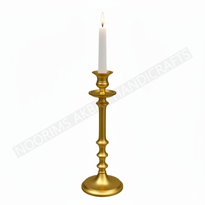 2026 Matt Brass Antique Aluminium Gold Plated Metal Wedding Christmas Home Decoration <b>Candlestick</b> <b>Holders</b> Stand - Product Image 5