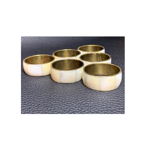 Soporte para anillo de servilleta MOP, accesorios para vajilla, soporte de forma redonda para el hogar, servilletero con incrustaciones de hueso de tamaño personalizado - Product Image 4