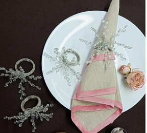 Ensemble de 4 ronds de serviette en perles aquarelles - Product Image 3