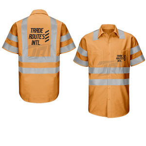 Ensemble de vêtements de travail imperméables et réfléchissants pour l'extérieur avec logo personnalisé Vêtements de sécurité pour l'équipage en polyester brodé - Product Image 6