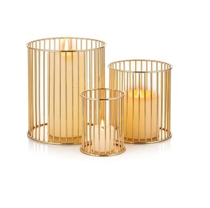 Luxury Gold Metal Tabletop Votive Holder Indoor & Outdoor <b>Tealight</b> <b>Candle</b> Holder Home Hotel Office Wedding Party Decoration - Product Image 1