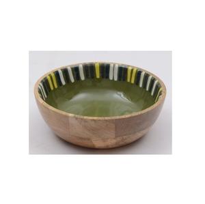 Cuencos para mezclar verduras para restaurante, hechos a mano a granel, diseño atractivo, trabajo esmaltado, cuenco de madera para servir - Product Image 1