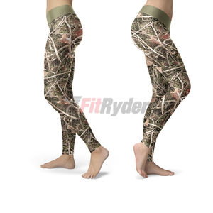 Mallas deportivas de gimnasio para mujer con estampado personalizado de alta calidad estilo informal con logotipo de cintura tarifa al por mayor servicio OEM - Product Image 5