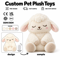 Jouet en peluche super doux apaisant avec rythme cardiaque personnalisé, en coton PP, OEM ODM, jouet de confort pour chiot avec fonction d'enregistrement vocal et musique sans fil