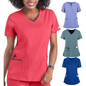 Conjuntos de fregado con logotipo personalizado al por mayor, traje de fregado elástico para enfermera, tops, conjuntos de enfermería, uniformes médicos de hospital para mujer - Product Image 5
