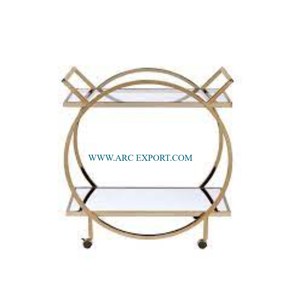 Fait de 2 chariots de service décoratifs en métal et en marbre Trending Designing Handmade Hotels Home Decoration Food Service Carts - Product Image 2