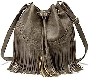 Bolso de Cuero Vintage con Flecos para Mujer, Bandolera Estilo Bohemio Occidental, Hecho a Mano, 2025 - Product Image 6