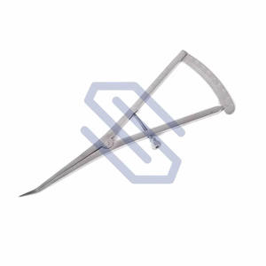 Calibrador Dental Castroviejo, instrumento quirúrgico recto y curvado de acero inoxidable, con rango de medición de 0-40mm, CE - Product Image 1